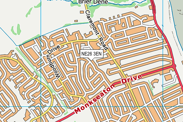 NE26 3EN map - OS VectorMap District (Ordnance Survey) NE26 3EN map - OS VectorMap District (Ordnance Survey)