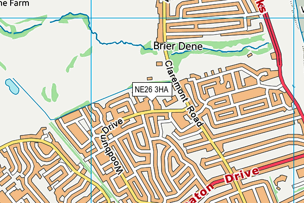 NE26 3HA map - OS VectorMap District (Ordnance Survey) NE26 3HA map - OS VectorMap District (Ordnance Survey)