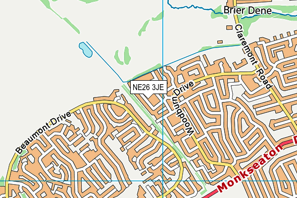 NE26 3JE map - OS VectorMap District (Ordnance Survey) NE26 3JE map - OS VectorMap District (Ordnance Survey)