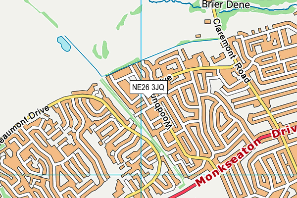 NE26 3JQ map - OS VectorMap District (Ordnance Survey) NE26 3JQ map - OS VectorMap District (Ordnance Survey)