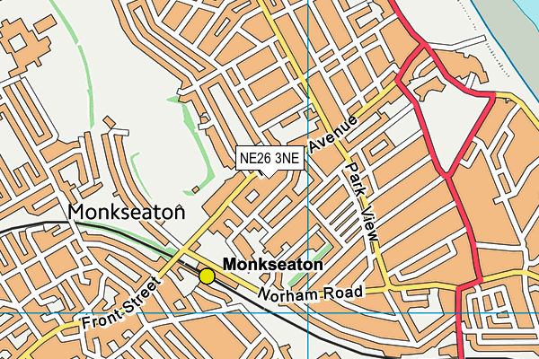 NE26 3NE map - OS VectorMap District (Ordnance Survey) NE26 3NE map - OS VectorMap District (Ordnance Survey)