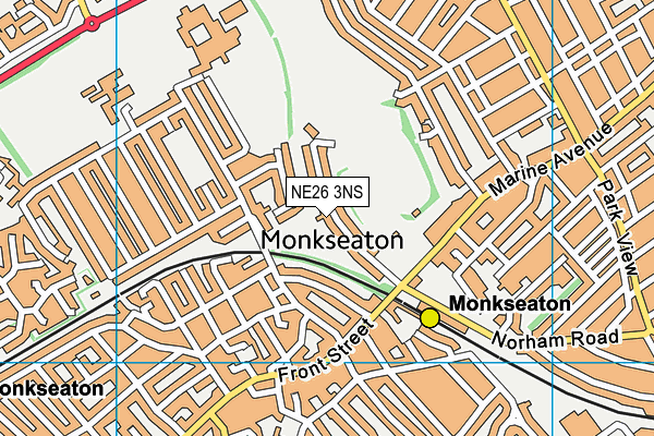 NE26 3NS map - OS VectorMap District (Ordnance Survey) NE26 3NS map - OS VectorMap District (Ordnance Survey)