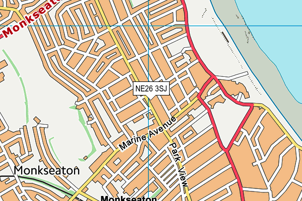 NE26 3SJ map - OS VectorMap District (Ordnance Survey) NE26 3SJ map - OS VectorMap District (Ordnance Survey)
