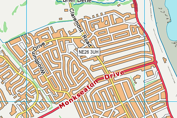 NE26 3UH map - OS VectorMap District (Ordnance Survey) NE26 3UH map - OS VectorMap District (Ordnance Survey)