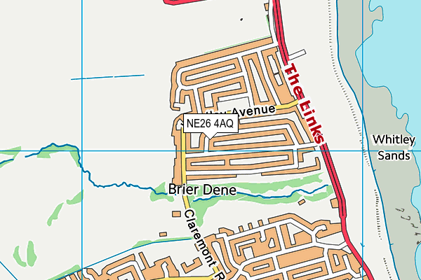 NE26 4AQ map - OS VectorMap District (Ordnance Survey) NE26 4AQ map - OS VectorMap District (Ordnance Survey)