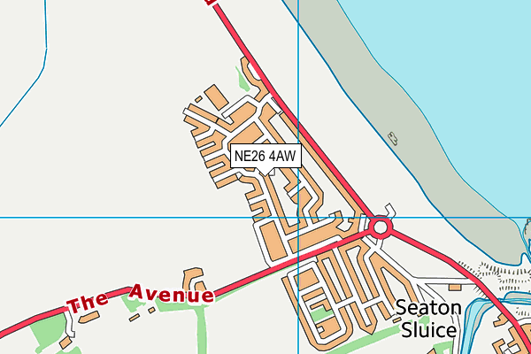 NE26 4AW map - OS VectorMap District (Ordnance Survey) NE26 4AW map - OS VectorMap District (Ordnance Survey)