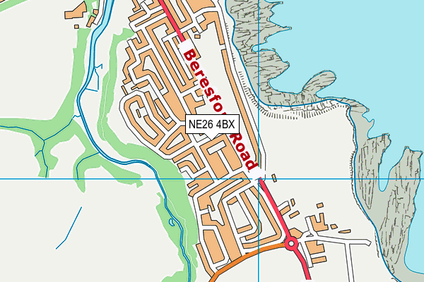 NE26 4BX map - OS VectorMap District (Ordnance Survey) NE26 4BX map - OS VectorMap District (Ordnance Survey)