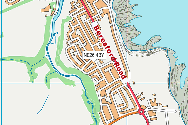 NE26 4BY map - OS VectorMap District (Ordnance Survey) NE26 4BY map - OS VectorMap District (Ordnance Survey)
