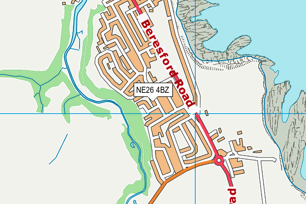 NE26 4BZ map - OS VectorMap District (Ordnance Survey) NE26 4BZ map - OS VectorMap District (Ordnance Survey)