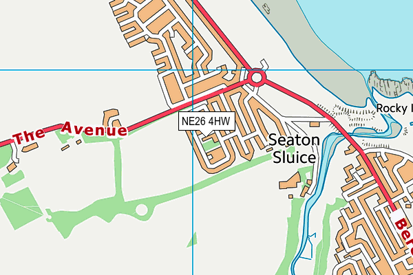 NE26 4HW map - OS VectorMap District (Ordnance Survey) NE26 4HW map - OS VectorMap District (Ordnance Survey)