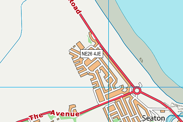 NE26 4JE map - OS VectorMap District (Ordnance Survey) NE26 4JE map - OS VectorMap District (Ordnance Survey)
