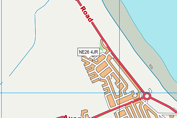 NE26 4JR map - OS VectorMap District (Ordnance Survey) NE26 4JR map - OS VectorMap District (Ordnance Survey)