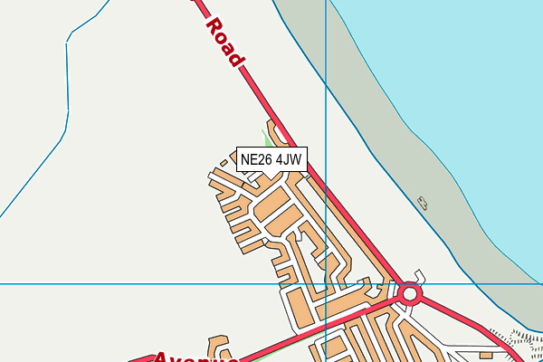 NE26 4JW map - OS VectorMap District (Ordnance Survey) NE26 4JW map - OS VectorMap District (Ordnance Survey)