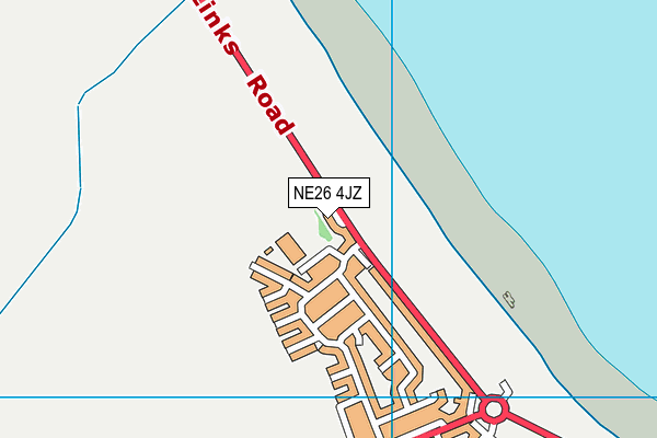 NE26 4JZ map - OS VectorMap District (Ordnance Survey) NE26 4JZ map - OS VectorMap District (Ordnance Survey)