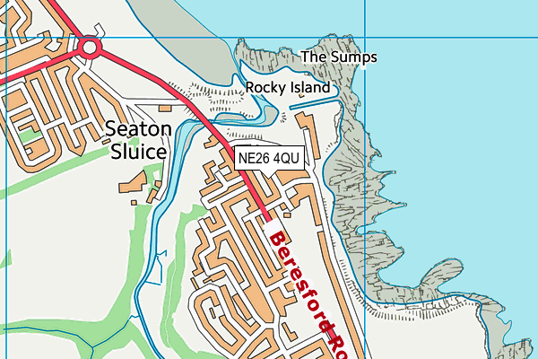 NE26 4QU map - OS VectorMap District (Ordnance Survey) NE26 4QU map - OS VectorMap District (Ordnance Survey)
