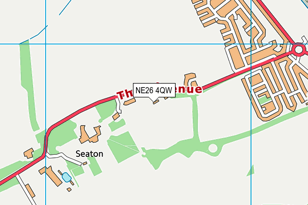 NE26 4QW map - OS VectorMap District (Ordnance Survey) NE26 4QW map - OS VectorMap District (Ordnance Survey)
