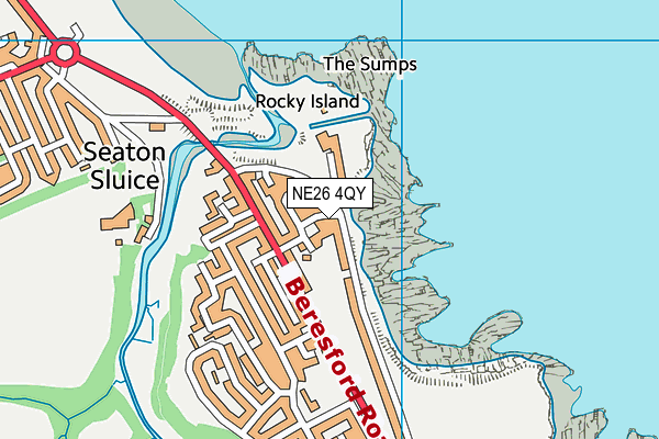 NE26 4QY map - OS VectorMap District (Ordnance Survey) NE26 4QY map - OS VectorMap District (Ordnance Survey)