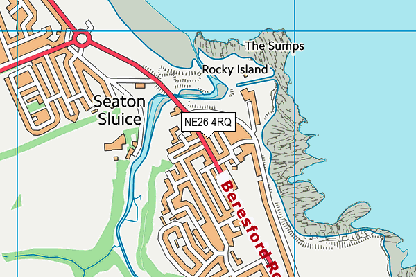 NE26 4RQ map - OS VectorMap District (Ordnance Survey) NE26 4RQ map - OS VectorMap District (Ordnance Survey)