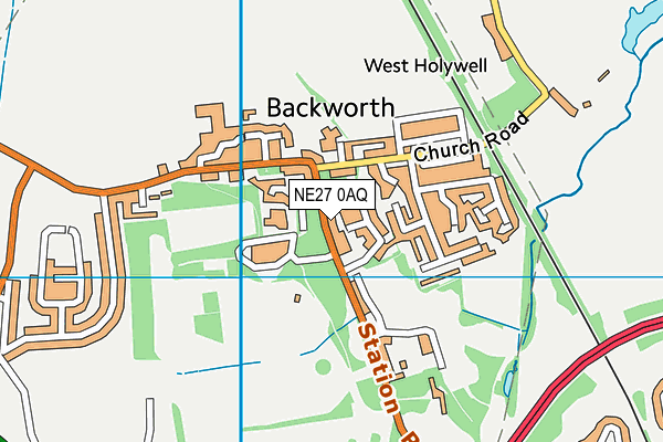NE27 0AQ map - OS VectorMap District (Ordnance Survey) NE27 0AQ map - OS VectorMap District (Ordnance Survey)
