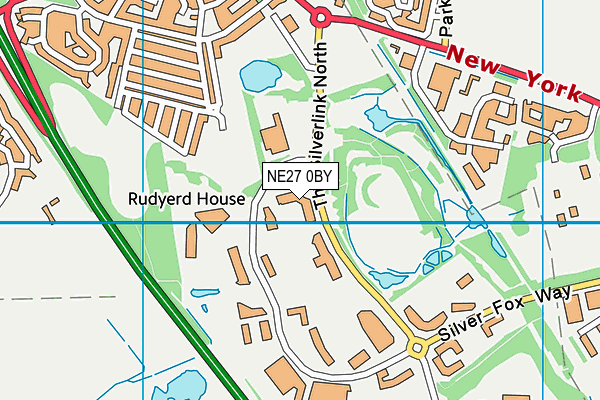NE27 0BY map - OS VectorMap District (Ordnance Survey) NE27 0BY map - OS VectorMap District (Ordnance Survey)