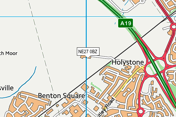NE27 0BZ map - OS VectorMap District (Ordnance Survey) NE27 0BZ map - OS VectorMap District (Ordnance Survey)