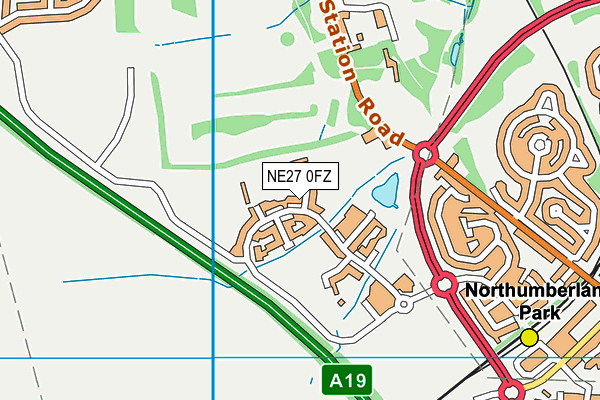 NE27 0FZ map - OS VectorMap District (Ordnance Survey) NE27 0FZ map - OS VectorMap District (Ordnance Survey)
