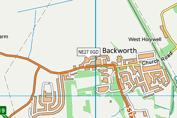 NE27 0GD map - OS VectorMap District (Ordnance Survey) NE27 0GD map - OS VectorMap District (Ordnance Survey)