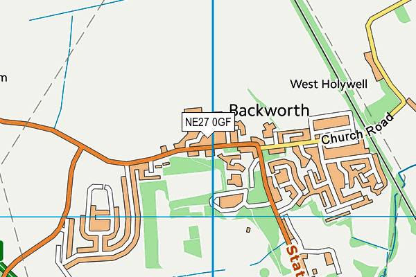 NE27 0GF map - OS VectorMap District (Ordnance Survey) NE27 0GF map - OS VectorMap District (Ordnance Survey)