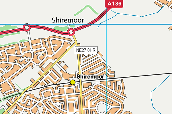 NE27 0HR map - OS VectorMap District (Ordnance Survey) NE27 0HR map - OS VectorMap District (Ordnance Survey)