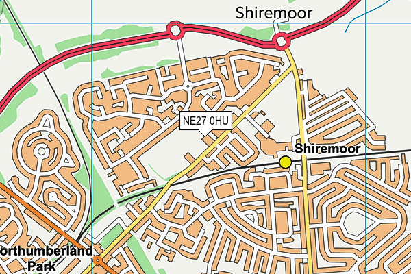 NE27 0HU map - OS VectorMap District (Ordnance Survey) NE27 0HU map - OS VectorMap District (Ordnance Survey)
