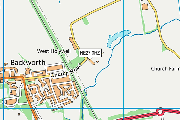 NE27 0HZ map - OS VectorMap District (Ordnance Survey)