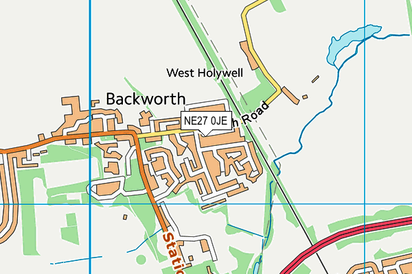NE27 0JE map - OS VectorMap District (Ordnance Survey)