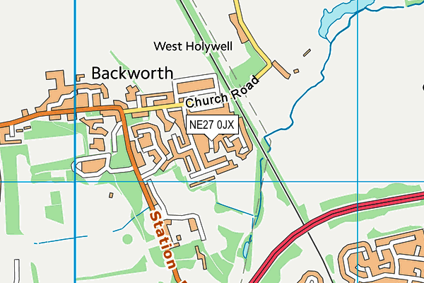 NE27 0JX map - OS VectorMap District (Ordnance Survey) NE27 0JX map - OS VectorMap District (Ordnance Survey)