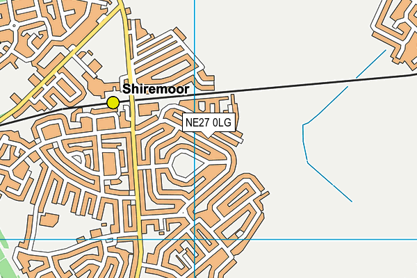 NE27 0LG map - OS VectorMap District (Ordnance Survey) NE27 0LG map - OS VectorMap District (Ordnance Survey)