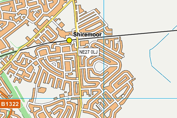 NE27 0LJ map - OS VectorMap District (Ordnance Survey) NE27 0LJ map - OS VectorMap District (Ordnance Survey)