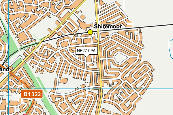 NE27 0PA map - OS VectorMap District (Ordnance Survey) NE27 0PA map - OS VectorMap District (Ordnance Survey)