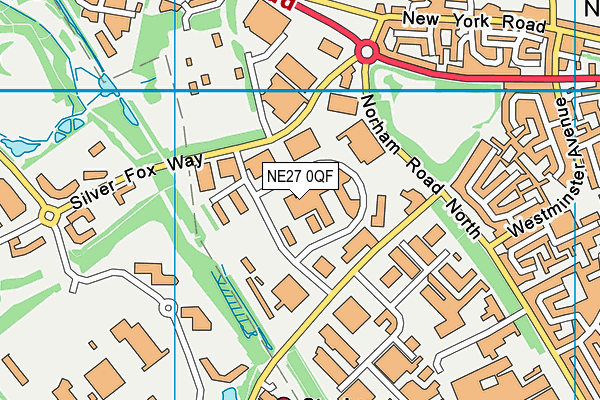 NE27 0QF map - OS VectorMap District (Ordnance Survey) NE27 0QF map - OS VectorMap District (Ordnance Survey)