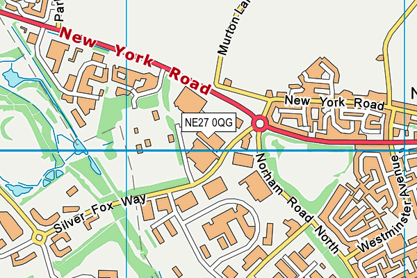 NE27 0QG map - OS VectorMap District (Ordnance Survey)
