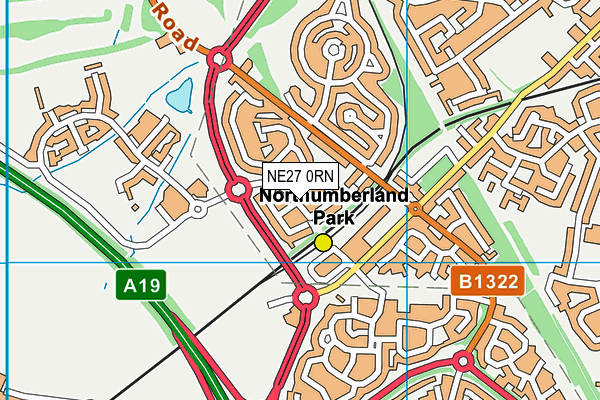 NE27 0RN map - OS VectorMap District (Ordnance Survey) NE27 0RN map - OS VectorMap District (Ordnance Survey)