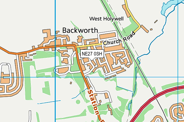 NE27 0SH map - OS VectorMap District (Ordnance Survey) NE27 0SH map - OS VectorMap District (Ordnance Survey)