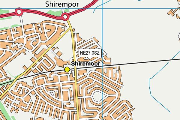 NE27 0SZ map - OS VectorMap District (Ordnance Survey)