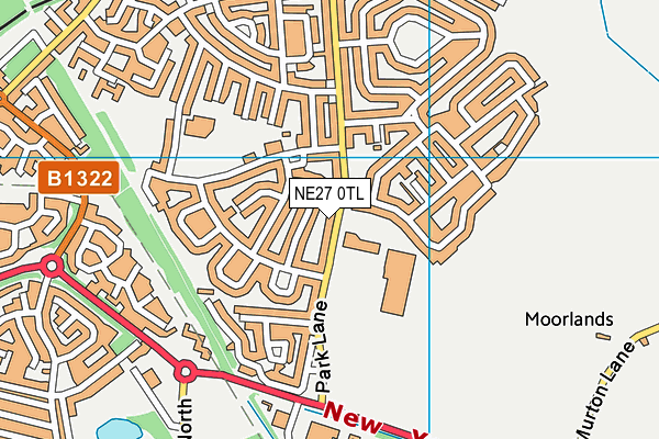 NE27 0TL map - OS VectorMap District (Ordnance Survey) NE27 0TL map - OS VectorMap District (Ordnance Survey)
