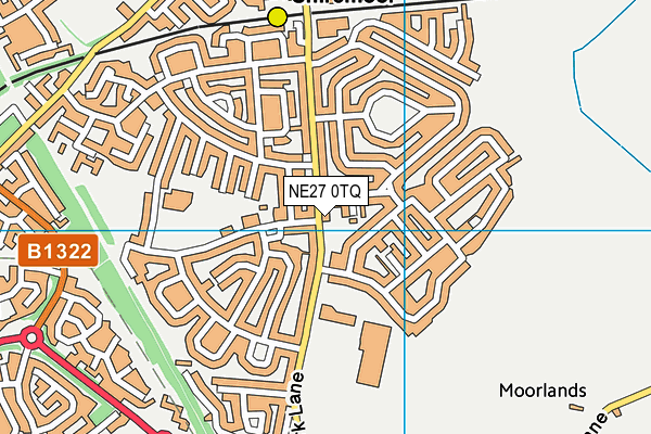 NE27 0TQ map - OS VectorMap District (Ordnance Survey) NE27 0TQ map - OS VectorMap District (Ordnance Survey)