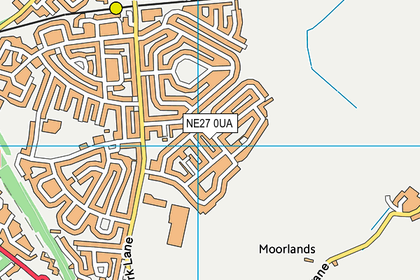 NE27 0UA map - OS VectorMap District (Ordnance Survey) NE27 0UA map - OS VectorMap District (Ordnance Survey)