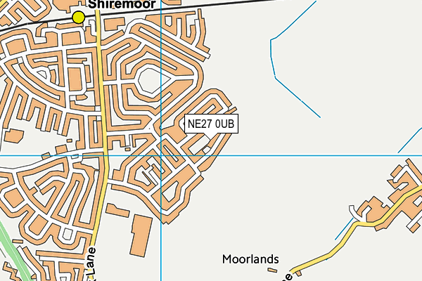 NE27 0UB map - OS VectorMap District (Ordnance Survey) NE27 0UB map - OS VectorMap District (Ordnance Survey)