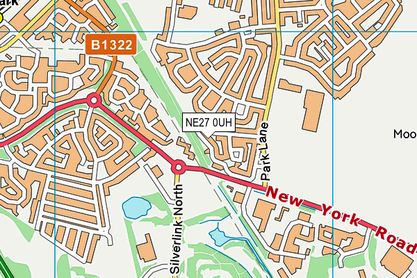 NE27 0UH map - OS VectorMap District (Ordnance Survey) NE27 0UH map - OS VectorMap District (Ordnance Survey)