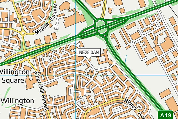 NE28 0AN map - OS VectorMap District (Ordnance Survey) NE28 0AN map - OS VectorMap District (Ordnance Survey)