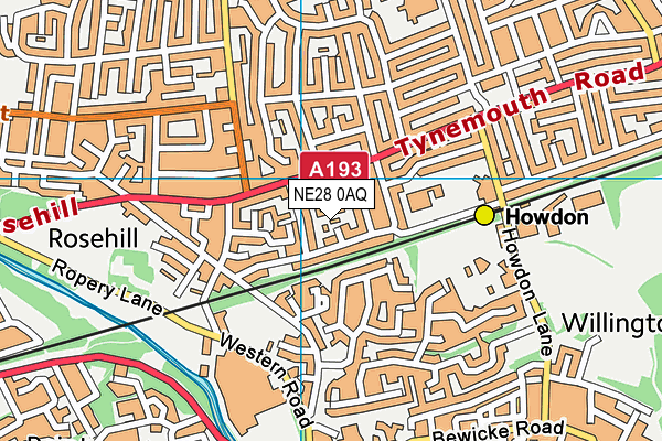 NE28 0AQ map - OS VectorMap District (Ordnance Survey) NE28 0AQ map - OS VectorMap District (Ordnance Survey)