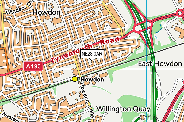 NE28 0AR map - OS VectorMap District (Ordnance Survey) NE28 0AR map - OS VectorMap District (Ordnance Survey)