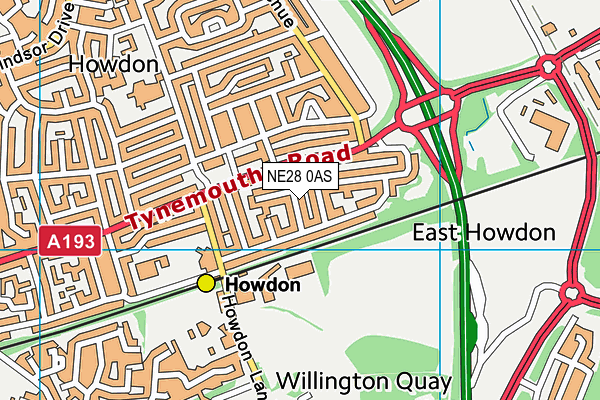 NE28 0AS map - OS VectorMap District (Ordnance Survey) NE28 0AS map - OS VectorMap District (Ordnance Survey)